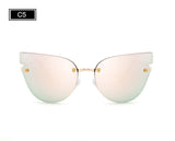 ROYAL GIRL Women Cat Eye Sunglasses Fashion Lady Brand Designer Sunglasses Summer Mirror Metal Shades  ss903 - Shop Cali & Cole