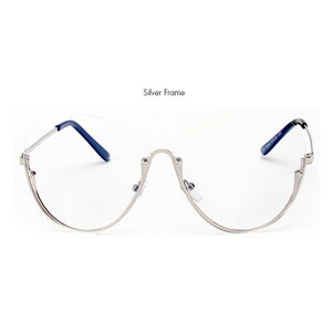 ROYAL GIRL New Women Metal Half Frame Glasses Fashion Brand Designer Sun Glasses UV400 ss181 - Shop Cali & Cole
