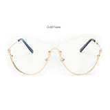 ROYAL GIRL New Women Metal Half Frame Glasses Fashion Brand Designer Sun Glasses UV400 ss181 - Shop Cali & Cole