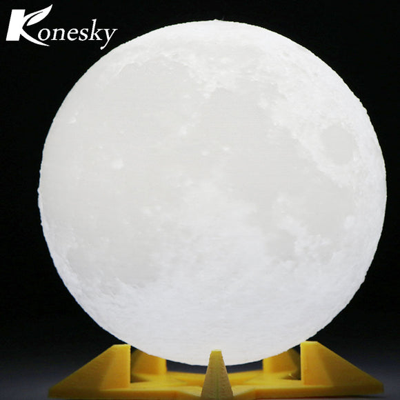 3D Magical Moon  LED Night Light Moon  Light 3D Lamp Novelty  For Children Decor Lamp USB Rechargeable 3 Light Colors Stepless f - Shop Cali & Cole