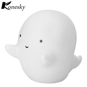 Halloween Ghost LED Night Light Blue Beside Table Lamp Battery Included for Baby Child Bedroom Hallowmas Lighting Decor Gift - Shop Cali & Cole