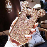 Glitter Sequins Mouse Ears Phone Cases For iPhone 7 6 6s Plus & For Samsung Galaxy S8 S7 S6 edge