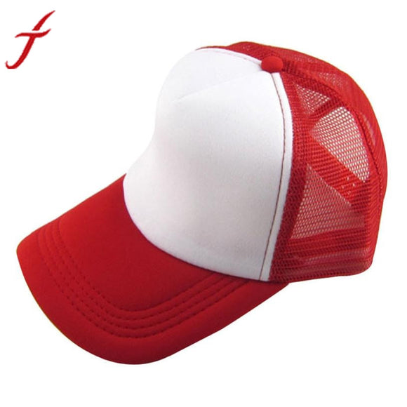 Caps 2017 Unisex Casual Hat Solid Baseball Cap Trucker Mesh Blank Visor Hat Adjustable snapback baseball cap bone masculino - Shop Cali & Cole