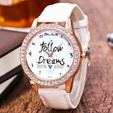 PICK YOUR BAND COLOR: Follow Your Dreams Wrist Watch