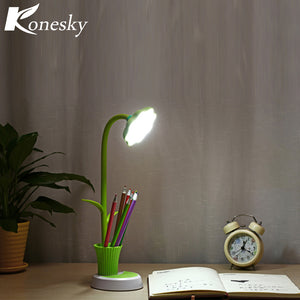 Led Desk Lamps with Pencil Holder Stepless Dimming Reading USB Table Lamps for Living Room Bedroom Contemporary Desktops Light - Shop Cali & Cole
