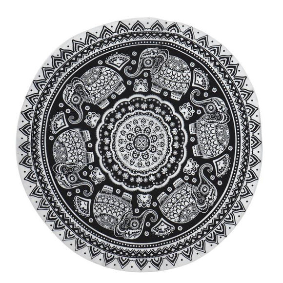 Round Hippie Tapestry Beach Throw Roundie Mandala Towel Yoga Mat - Shop Cali & Cole