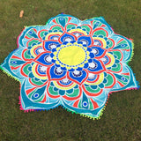 Lotus Hippie Tassel Tapestry Beach Throw Mandala Towel Yoga Mat Bohemian - Shop Cali & Cole