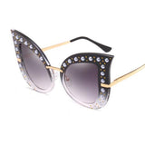 Fashion Cat Eye Sunglasses Women Brand Designer Pearl Decoration Frame Oversize Rivet Shades ss069 - Shop Cali & Cole