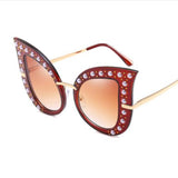Fashion Cat Eye Sunglasses Women Brand Designer Pearl Decoration Frame Oversize Rivet Shades ss069 - Shop Cali & Cole