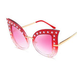 Fashion Cat Eye Sunglasses Women Brand Designer Pearl Decoration Frame Oversize Rivet Shades ss069 - Shop Cali & Cole